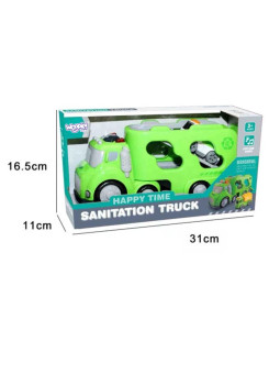 WOOPIE Zielona Laweta City Truck Efekty Dźwiękowe i Świetlne