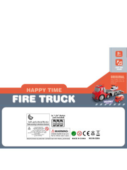 WOOPIE Czerwona Laweta Straży Pożarnej City Truck Efekty Dźwiękowe i Świetlne