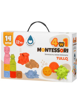 Zestaw zabawek sensorycznych z pojazdami 14 el.