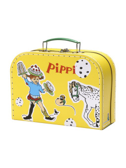 Walizka dla dzieci żółta akcesoria zabawki przechowywanie zabawek Pippi