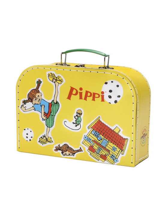 Walizka dla dzieci żółta akcesoria zabawki przechowywanie zabawek Pippi