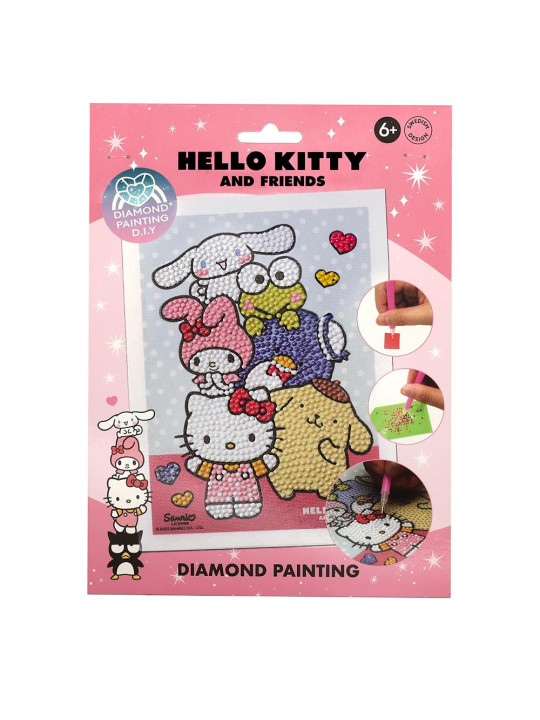 Maluj diamentami po numerach kreatywna zabawka dla dzieci obraz Hello Kitty
