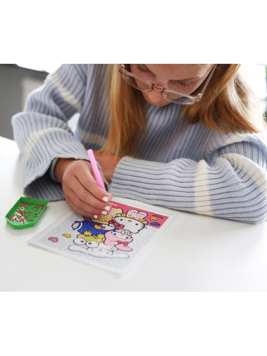 Maluj diamentami po numerach kreatywna zabawka dla dzieci obraz Hello Kitty