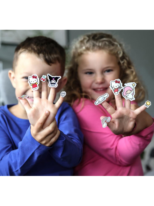 Zestaw naklejek do zabawy 70 sztuk, zabawka dla dzieci naklejki Hello Kitty