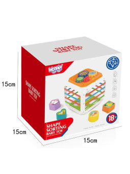 WOOPIE Kostka Edukacyjna Sorter 4w1 Kształty 18m+