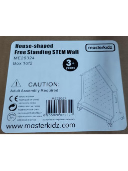 MASTERKIDZ Drewniana Tablica STEM Wolnostojąca XXL w Kształcie Domu