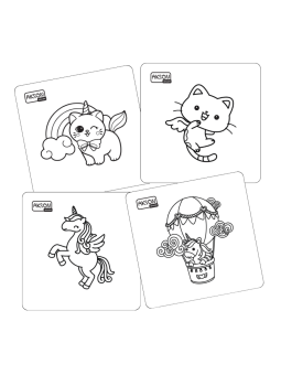 Karty do zabaw JEDNOROŻCE zestaw 20 szt. do kolorowania