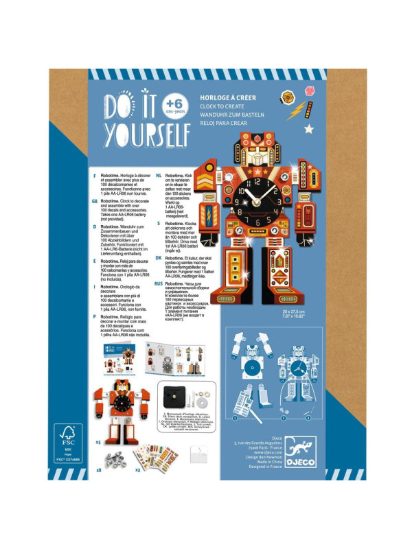 Zrób to sam - ZEGAR ROBOT DJ07984