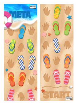 Mata Animacyjna Skaczące Stópki LATO japonki 50x300 cm