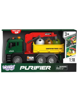 WOOPIE Ciężarówka Śmieciarka z Dźwigiem Segregacja Śmieci - skala 1:10