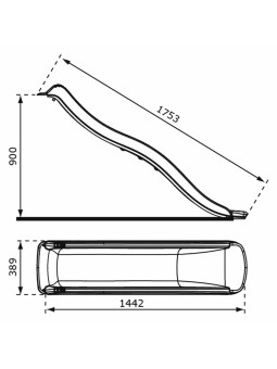 AXI Zjeżdżalnia Sky 175cm z Podłączeniem Wody