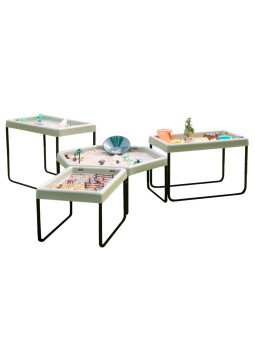 MASTERKIDZ Sześciokątny Stolik Do Zabawy Piaskiem i Wodą Regulowany