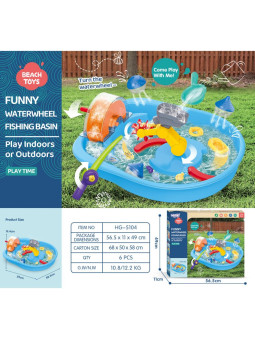 WOOPIE Tor Wodny 2w1 Gra Łowienie Rybek 14el.