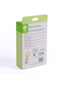 CLASSIC WORLD Drewniana Pastelowa Grzechotka Gryzak 2w1 Kwiatuszek