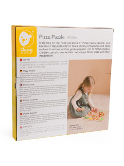 CLASSIC WORLD Drewniana Pizza do Krojenia Układanka Warzywa 22 el.