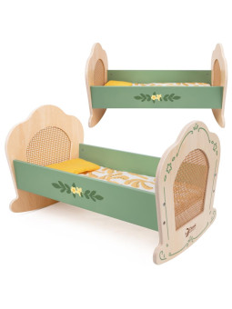 CLASSIC WORLD Drewniana Kołyska Vintage Łóżeczko dla Lalek