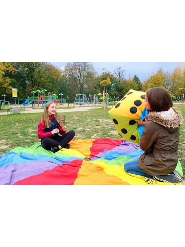 Kostka edukacyjna pastelowa XXL Kropki