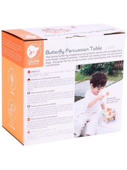 CLASSIC WORLD Wbijak Pastelowy Motylek Montessori z Młoteczkiem