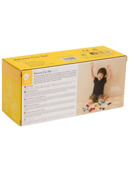 CLASSIC WORLD Drewniane Samochodziki Policja Straż Laweta Zestaw 3 szt.