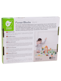 CLASSIC WORLD Zestaw Drewnianych Klocków Leśny Świat 50 el.