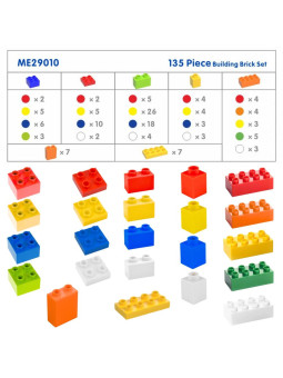 MASTERKIDZ Zestaw Klocków Konstrukcyjnych STEM 135 el. z Nakładką na Panel 4 szt.