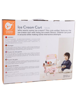 CLASSIC WORLD Drewniana Lodziarnia 3w1 Wózek 40 el.