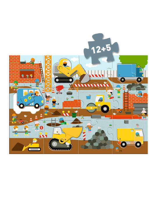Puzzle kartonowe gigant PLAC BUDOWY DJ07167 Puzzle kartonowe gigant PLAC BUDOWY DJ07167