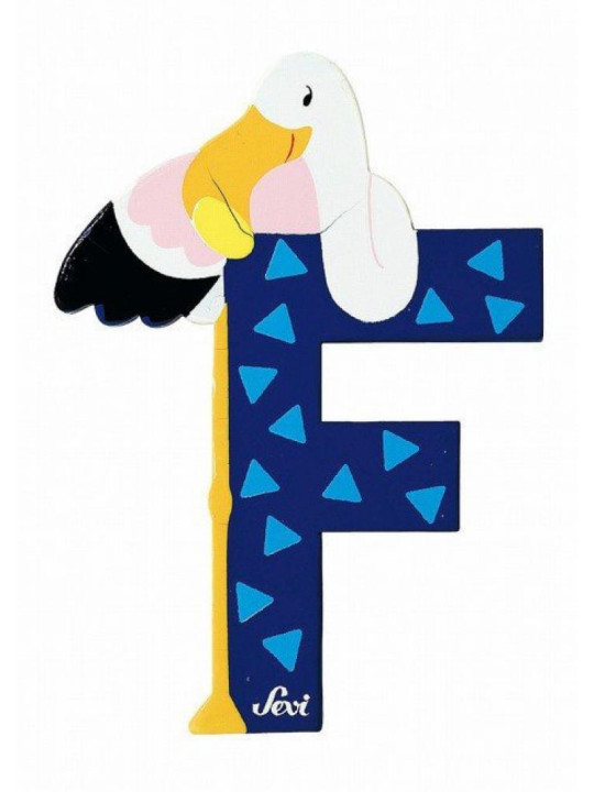 Drewniana literka. Flaming "F", Sevi