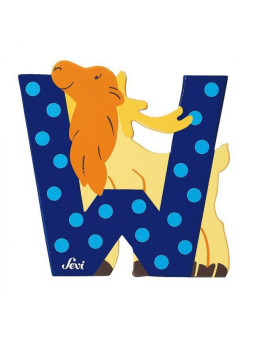 Drewniana literka. Łoś "W", Sevi