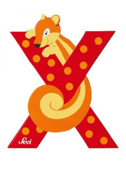 Drewniana literka. Lis "X", Sevi