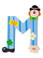 Drewniana literka. Klaun "M", Sevi Drewniana literka. Klaun "M", Sevi