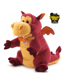 Pacynka na rękę, pluszowa maskotka. Czerwony smok, Trudi