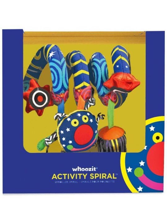 Zabawki edukacyjne dla niemowląt. Spirala na łóżeczko, Whoozit, Manhattan Toy