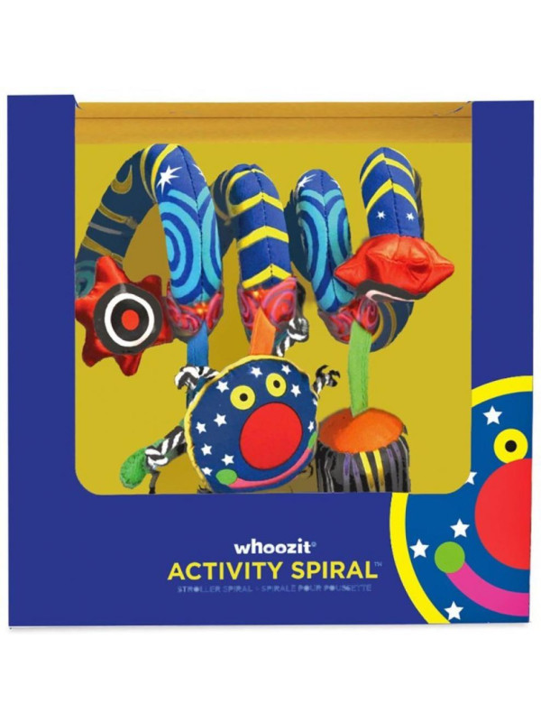 Zabawki edukacyjne dla niemowląt. Spirala na łóżeczko, Whoozit, Manhattan Toy