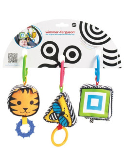 Zabawka dla niemowląt, zawieszki do wózka. Odkrywaj kształty, Manhattan Toy