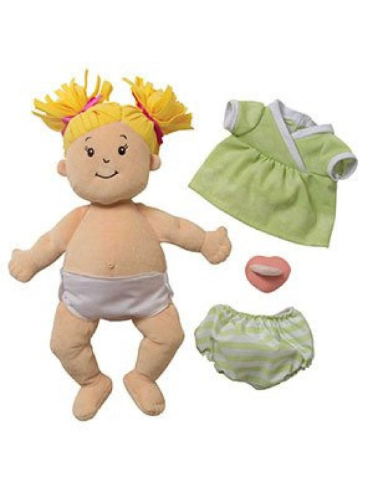 Przytulanki dla dzieci, lalki. Blondynka ze smoczkiem, Manhattan Toy, Baby Stella