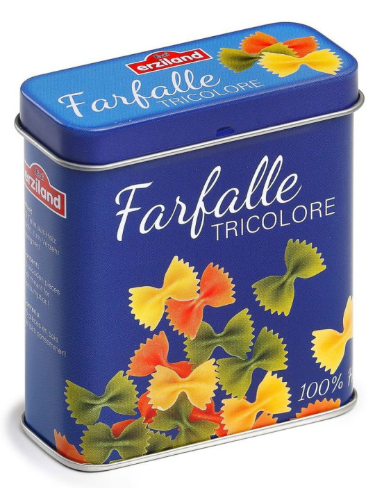 Makaron w puszce Farfalle 3 kolory, Erzi
