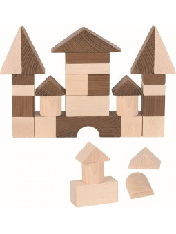 Naturalne klocki drewniane 30 elementów Goki