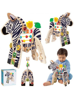 Kostka edukacyjna Safari z zebrą Manhattan Toy