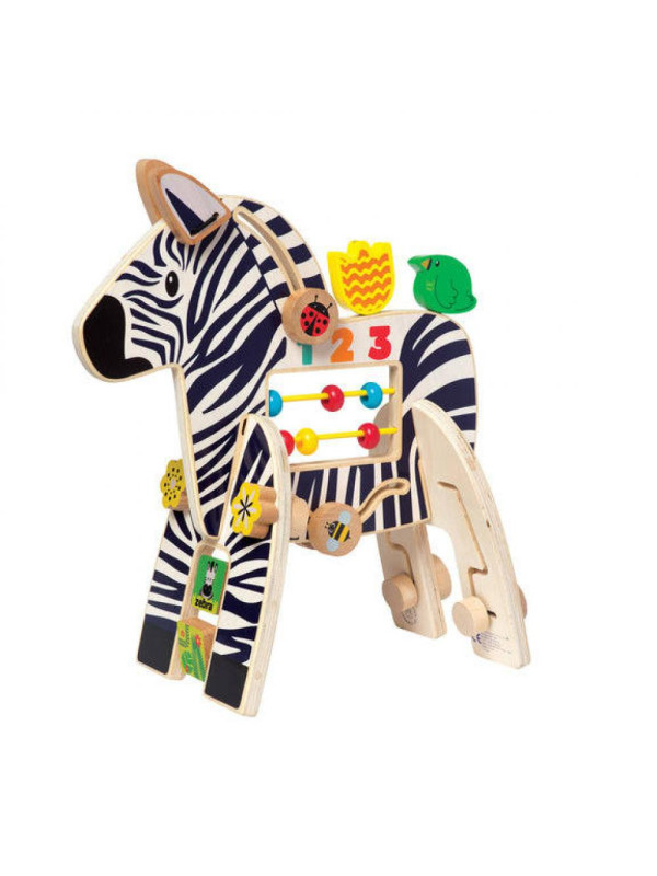 Kostka edukacyjna Safari z zebrą Manhattan Toy