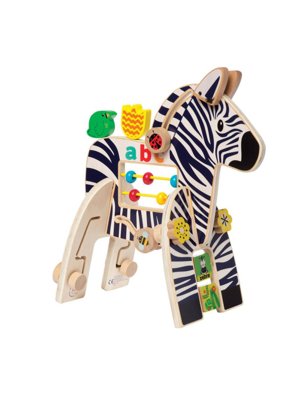 Kostka edukacyjna Safari z zebrą Manhattan Toy