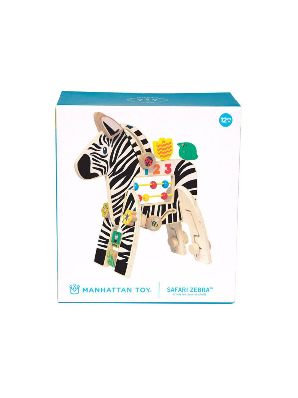 Kostka edukacyjna Safari z zebrą Manhattan Toy