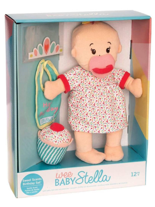 Pachnąca lalka Wee Baby Stella zestaw urodzinowy Manhattan Toy