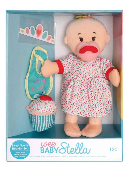 Pachnąca lalka Wee Baby Stella zestaw urodzinowy Manhattan Toy