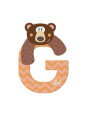 Drewniana literka Grizzly "G" Sevi Drewniana literka Grizzly "G" Sevi