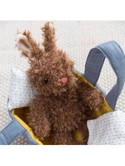 Pluszowa zabawka Moppettes Króliczek w gondoli Manhattan Toy