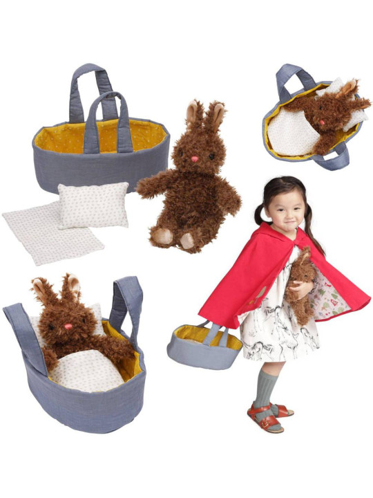 Pluszowa zabawka Moppettes Króliczek w gondoli Manhattan Toy