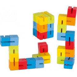 Zabawka antystresowa fidget toys  Konstrukcyjne klocki dla dzieci, zabawka sprawnościowa - 12 kompletów goki - drewniane klock