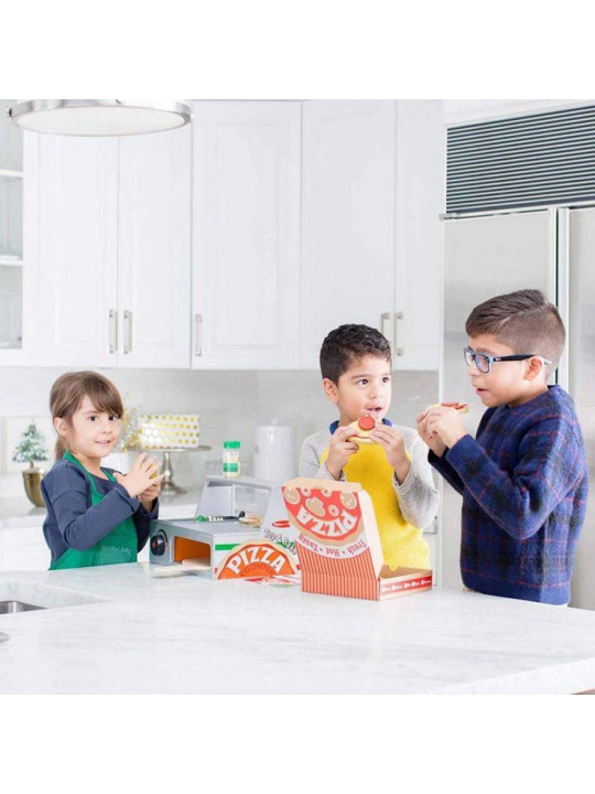 Drewniany zestaw do robienia pizzy z piecem Top & Bake 34 el Melissa & Doug