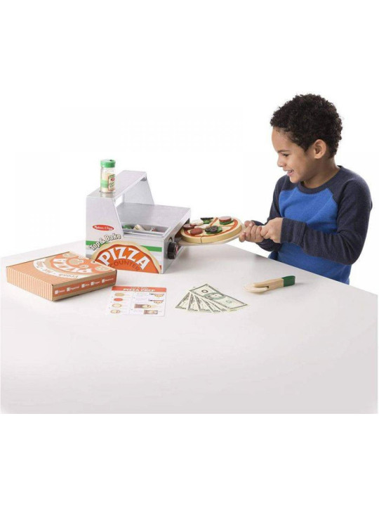 Drewniany zestaw do robienia pizzy z piecem Top & Bake 34 el Melissa & Doug